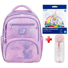 Рюкзак шкільний Kite Education Catsline K26-773M-1  подарунок пляшка та олівці  (на зріст дитини 130-145 см)