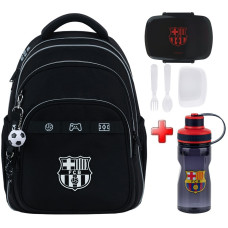Рюкзак шкільний Kite Education FC Barcelona BC26-763M  подарунок пляшка та ланчбокс  (на зріст дитини 130-145 см)