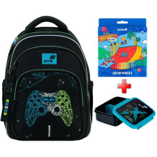 Шкільний рюкзак Kite Educatio Next Level K26-763M-4  подарунок ланчбокс та олівці  зовнішні габарити 39x29,5x14,2