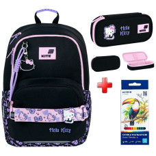 Шкільний рюкзак Kite Hello Kitty HK26-585M  подарунок пенал та олівці  зовнішні габарити 40x29x14