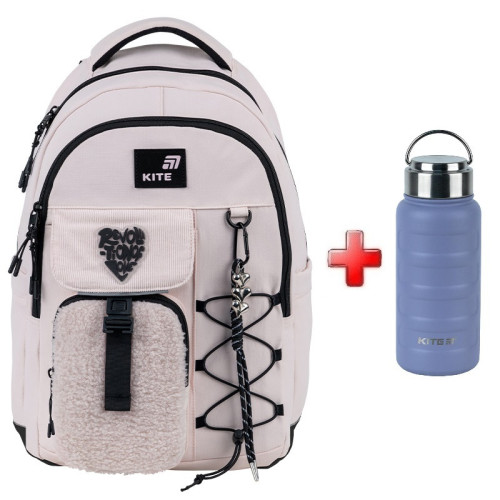 Рюкзак підлітковий Kite Tenderly K26-2597L-1  подарунок термос Kite  зовнішні габарити 46x31,5x16