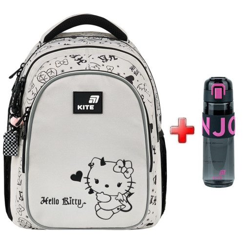 Рюкзак Kite Education teens Hello Kitty HK26-8001M  подарунок пляшка  (на зріст дитини 130-145 см)