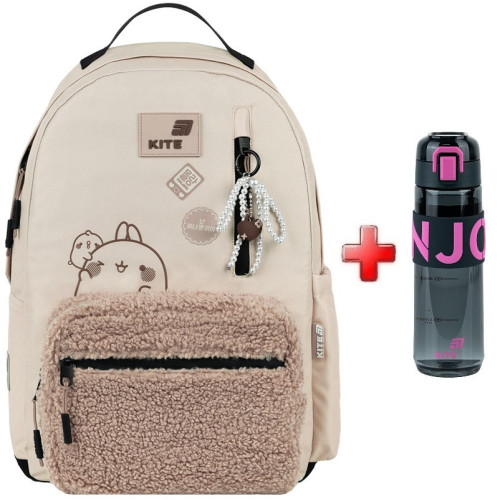 Рюкзак Kite Education teens Molang ML26-949M  подарунок пляшка  (на зріст дитини 130-145 см)