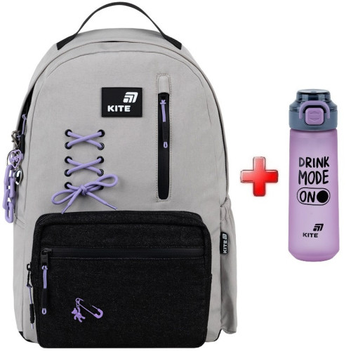 Рюкзак підлітковий Kite Romantic Minimalism K26-949L-1  подарунок пляшка Kite  зовнішні габарити 44x29,5x15