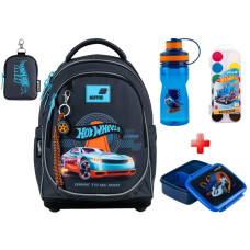Шкільний рюкзак Kite Hot Wheels HW26-724S  подарунок ланчбокс, пляшка та фарби  зовнішні габарити 36x27x16