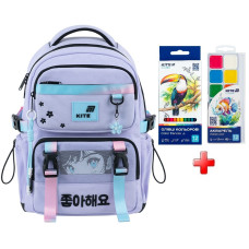Рюкзак шкільний Kite Education Sakura K26-1022M-1  подарунок фарби та олівці  (на зріст дитини 130-145 см)