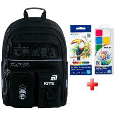 Рюкзак шкільний Kite Education Gamer K26-584M-5  подарунок фарби та олівці  (на зріст дитини 130-145 см)